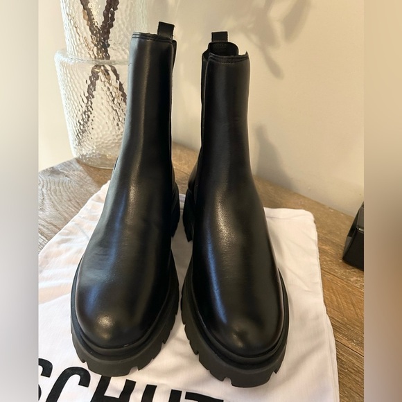 NWT SCHUTZ BILLIE CASUAL BLACK PLATFORM BOOTS - Picture 3 of 6